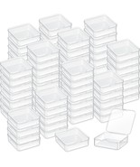 100 Pieces 3 x 3 x 1 Inch Plastic Bead Storage Containers Box Transparen... - $945.17 MXN