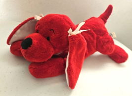 Jerry Elsner Puppy Dog Plush Stuffed Animal Red White Floppy Ears - £20.61 GBP