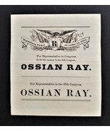 1888 antique POLITICAL REPUBLICAN campaign New Hampshire TICKET Ossian RAY - £70.36 GBP