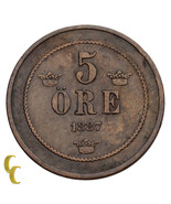1887 Svezia 5 ORE (VF) Condizione Molto Buona - $587.00 MXN