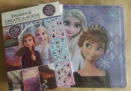 Frozen II Create-A-Scene Sticker Coloring Book + Deluxe Activity Set w/C... - £19.41 GBP