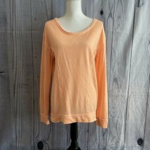 Maurices Lightweight Sweatshirt, Size Medium, Peach, Cotton Blend, Long ... - $21.99