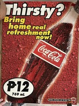 Coca Cola Poster Thirsty? P12 Vintage Poster Philippines 24 x 18 - $19.09
