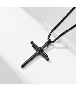 Men Nail Necklace | Steel Cross Pendant | Waterproof Chain | Chain Pendant - $12.95