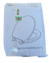 Ellibar Plastic Elongated (18.5&quot; Standard) Slow-Close Toilet Seat, WHITE - $395.13 MXN