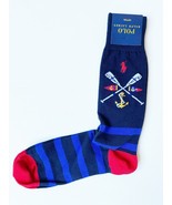 POLO RALPH LAUREN Men&#39;s Navy Socks Anchor Print - £55.84 GBP