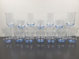 Libbey Impromptu Azure (6) Beverage (8) Rocks Glasses Blue Bar Ware Tumblers Lot - £69.82 GBP