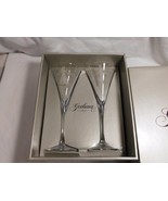 nib~ vintage GORHAM Crystal wedding stemware etched &quot;Perfect Pair&quot; BRIDA... - $30.10 CAD