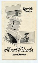 Absent Friends Program Alan Ayckbourn Garrick Theatre London  - $13.86