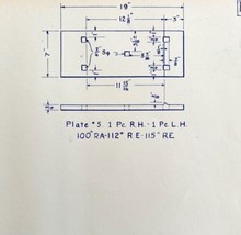 1946 Railroad Bangor Aroostook Shoulder Heel Plate Joints Blueprint F16 DWDD15 - $84.36