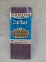 Lavender Vintage 100% Cotton Wright&#39;s 1/2&quot; Single Fold Bias Tape 5yds NIP - £3.89 GBP