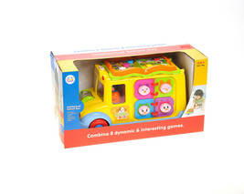 Interactive School Bus Toy With Flashing Lights &amp; Sounds - £40.15 GBP