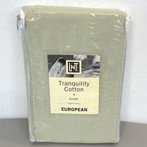 Linens n Things European Pillow Sham Sage Green 26x26 Tranquility Cotton K1 - £15.94 GBP