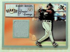 2000 Fleer Skybox Genuine Coverage Baseball Card Barry Bonds - Game-Worn... - $11.29
