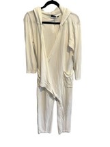 ONEPIECE Womens Jumpsuit Hooded JUMP IN AS White Knit Lounge Sz S - MISS... - £29.99 GBP