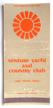 Venture Yacht and Country Club - Lake Travis, Texas 30 Strike Matchbook ... - $1.77