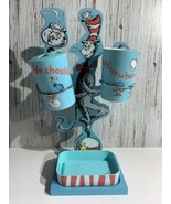 Cat In The Hat Dr Seuss Bathroom Caddy stand, cup, toothbrush holder, so... - £75.08 GBP