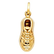 14K Yellow Gold Soccer Shoe Charm Pendant - $205.99