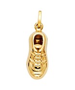 14K Yellow Gold Soccer Shoe Charm Pendant - €211,07 EUR