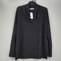 Nw T Bb Dakota Soft Black Marb Cowl Neck Sweater Size M - £21.18 GBP