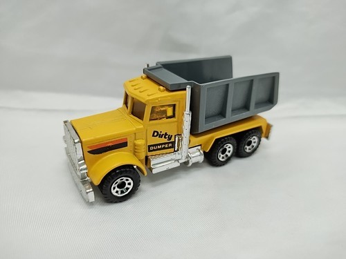 Matchbox 1981 Peterbilt Dirty Dumper Yellow Truck Tipper Toy Car 3&quot; - $9.89
