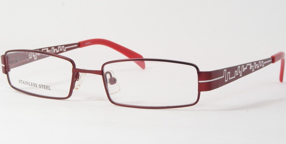 44805-2 Red /White UNIQUE EYEGLASSES GLASSES STAINLESS STEEL FRAME 49-17... - $29.69