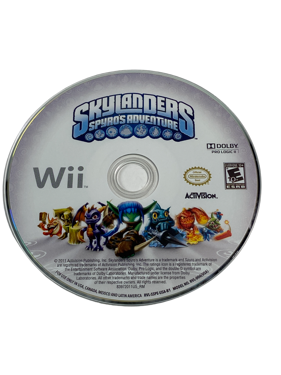 Primary image for Sky Landers Spyro's Adventure Nintendo Wii Video Game 2011 DISC ONLY