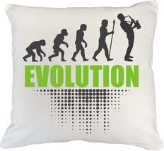 Evolution. White Pillow Cover For Male &amp; Female Saxophonists, Saxophone ... - £19.62 GBP+