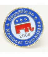 Republican National Committee 2008 Hat Jacket Lapel Pin 3/4&quot; Diameter - $4.89