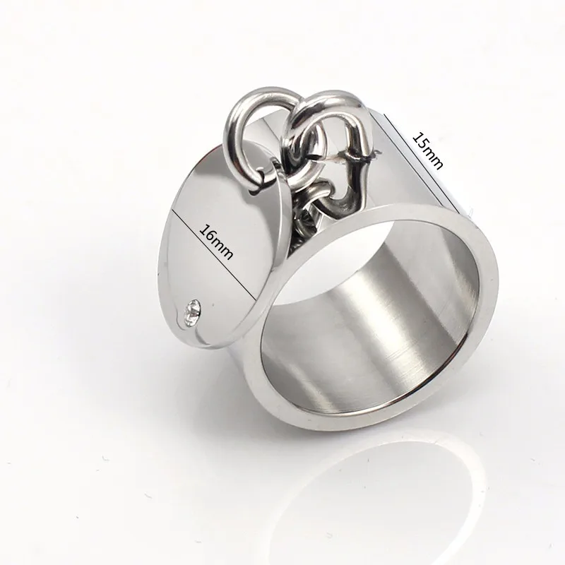 Fashion Male Female Ring Classic Silver Color Rhinestone Wedding Jewelry For Wom - £17.71 GBP