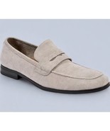 Nick Graham Mens Altred Beige Suede Chisel Toe Penny Loafers NEW 8.5 - £53.32 GBP