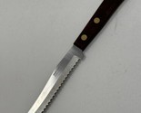 Robinson Stainless 9&quot; Steel Steak Knife with a Wood Handle Vintage - £6.58 GBP