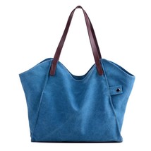 Tilorraine new canvas Korean style tide thickened large capacity simple bag shop - £37.95 GBP