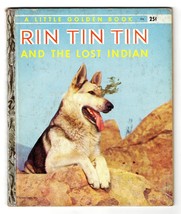 VINTAGE 1956 Golden Rin Tin Tin and the Lost Indian Children&#39;s Hardcover Book - £11.86 GBP