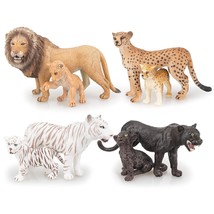 8Pcs 2-5&quot; Plastic Jungle Animals Figure Playset Includes Baby Animals, R... - $29.99