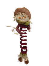 Sling Doll Plush Scarecrow Mobile Dangle 12&quot; Decor Fabric Retractable Yo... - £14.00 GBP