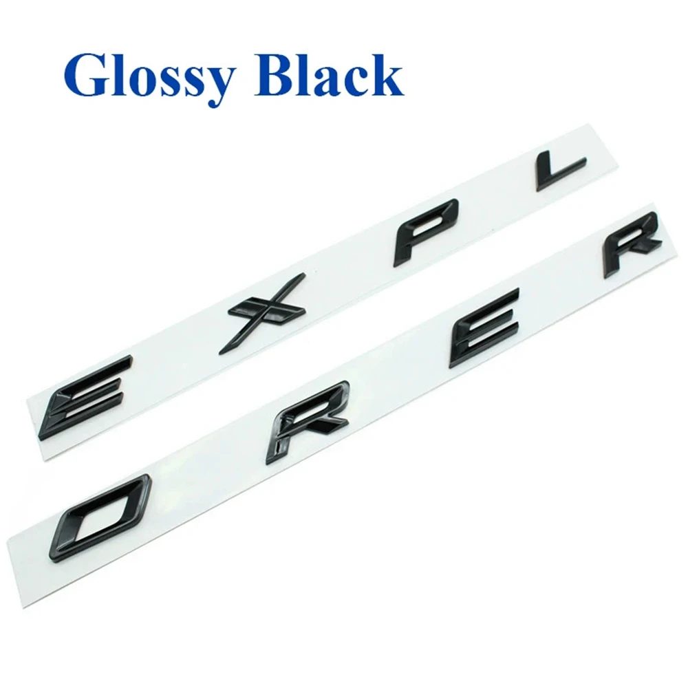 3D ABS Logo EXPLORER Letters Emblem Car Front Hood Bonnet Badge For Ford EXPLORE