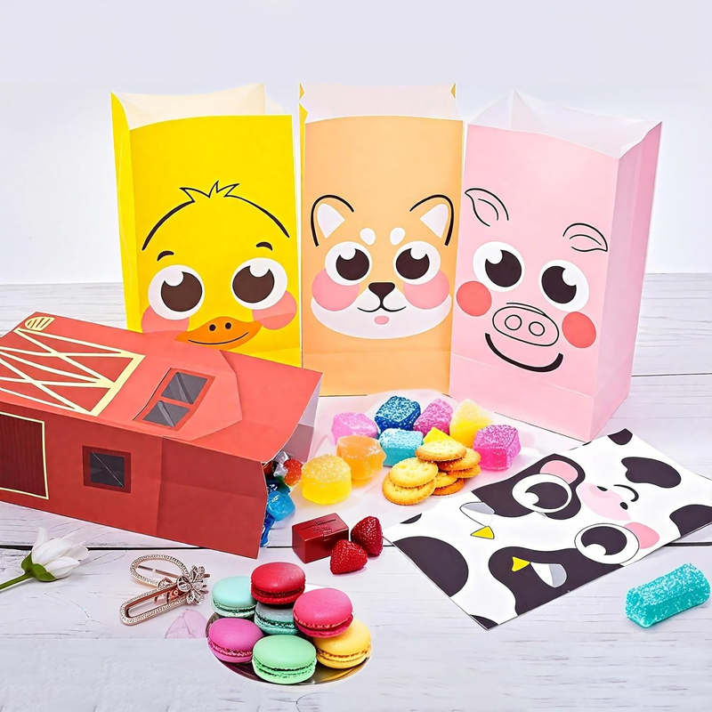Lovestown 32 Pack Animal Goodie Bags, 4.7X3.1X8.7 Inches Cute Party Favor Bags f Item image 6