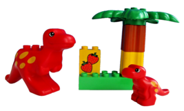 1997 LEGO DUPLO SET# 2601-T-REX DINOSAURS 7 Pcs MOTHER &amp; BABY - $18.95