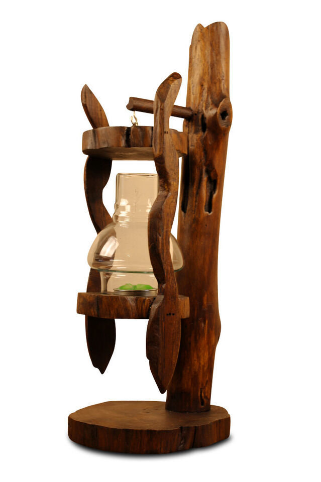 Wooden Glass Lantern Tealight Garden Terrace Candle Holder Decoration - $23.57+