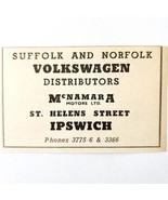 1954 Volkswagen McNamara Motors Suffolk Advertisement Import Automobilia... - $27.34 CAD