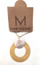 New Matr Boomie Handmade Vitana Necklace Silver and Gold Color Pendants 30 inch - £23.30 GBP
