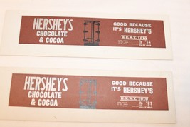 HO Scale Vintage Set of 2 Box Car Side Panels, Hershey&#39;s Chocolate, Brow... - £11.99 GBP