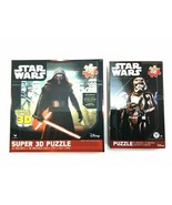 Collectible Star Wars Lot of 2 Super 3D Jigsaw Puzzle and The Force Awakens - $43.21 CAD