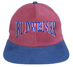 Vintage Budweiser Hat 90s Red Blue Maroon- Made in USA - NEW - $13.79 CAD