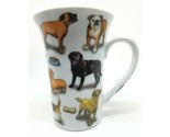 VTG 2009 Paul Cardew England Coffee Cup Mug MAN&#39;S BEST FRIEND Dogs Tall ... - $12.95