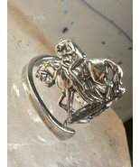 Lady Godiva spoon ring size 6.50 adjustable horse sterling silver band - $92.07 CAD