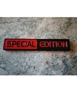 One SPECIAL EDITION Emblem Metal Alloy 4&quot; X 3/4&quot; Red Black Stick On USA ... - $14.89