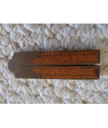 Caliper Vintage NO. 32 Brass and Wood 12 inch Ruler  (#2497)  - $52.12 CAD