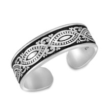 Decorative Balinese Marquise Design Sterling Silver Toe or Pinky Ring - $11.87